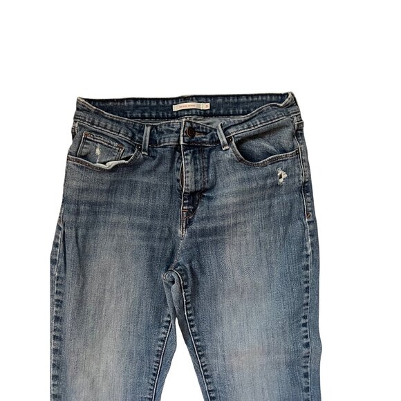Levi's Mid Rise Skinny Blue Jeans Women's Size 31 Medium Wash Denim - Picture 2 of 7